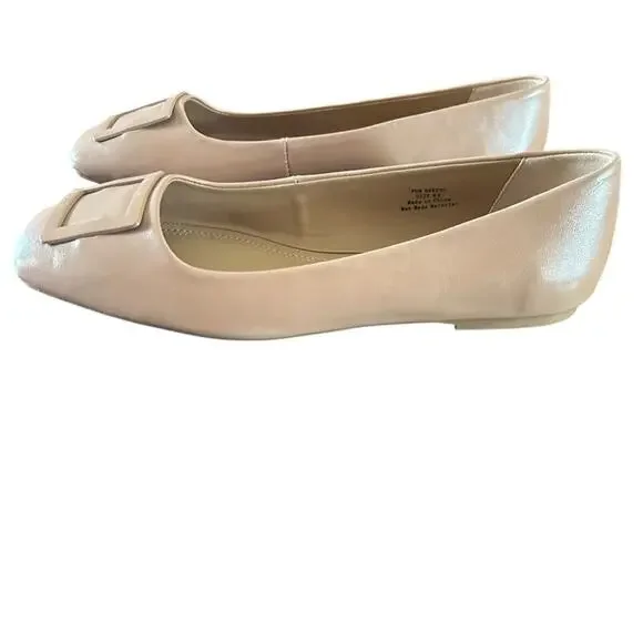 Journee Collection Zimia Buckled Ballet Flats Square Toe Minimalist NEW 8.5 - Picture 6 of 10